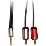 CBL 35RCA GOLD ΧΡΥΣΟ 5M της Pro.fi.con 5 μέτρα καλώδιο ήχου 3.5mm επίχρυσο Jack Stereo σε 2xRCA αρσενικά male phono plug